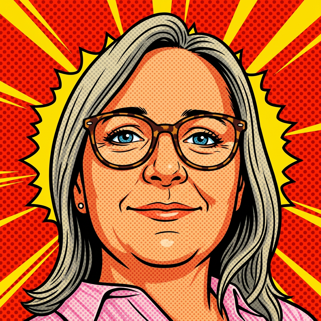 Sylvie, fondatrice d'Activ'RSE Azur — portrait pop art